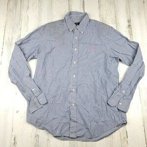 Very Cool And Super Comfortable Ralph Lauren Button Down Shirt Mens Blue Plaid L
